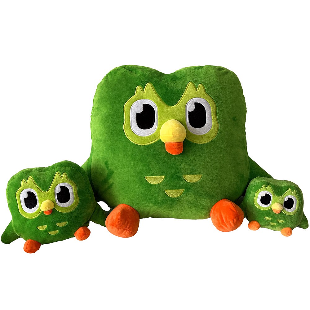 Official Duolingo Zari Plushie - 10 Inch Soft Stuffed Toy With Bendable Arms, Pink