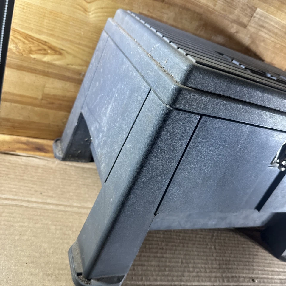 Vintage Stack-on Step Stool Tool Chest Grey 19.5” X 13” X 14” Made In USA - Image 2 of 4