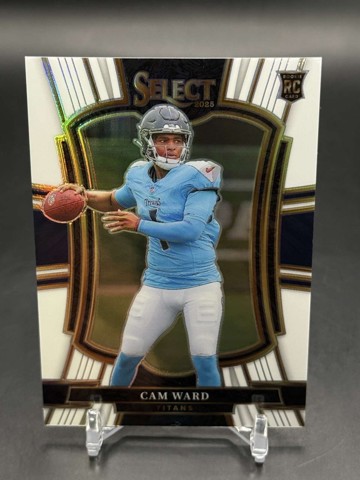 2025 Panini Select Premier White Prizm CAM WARD RC 28/35 TITANS #1 DRAFT PICK 🔥
