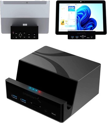 Dual 4K USB C Docking Station 85W Charging for Laptops Mac Chromebook Black