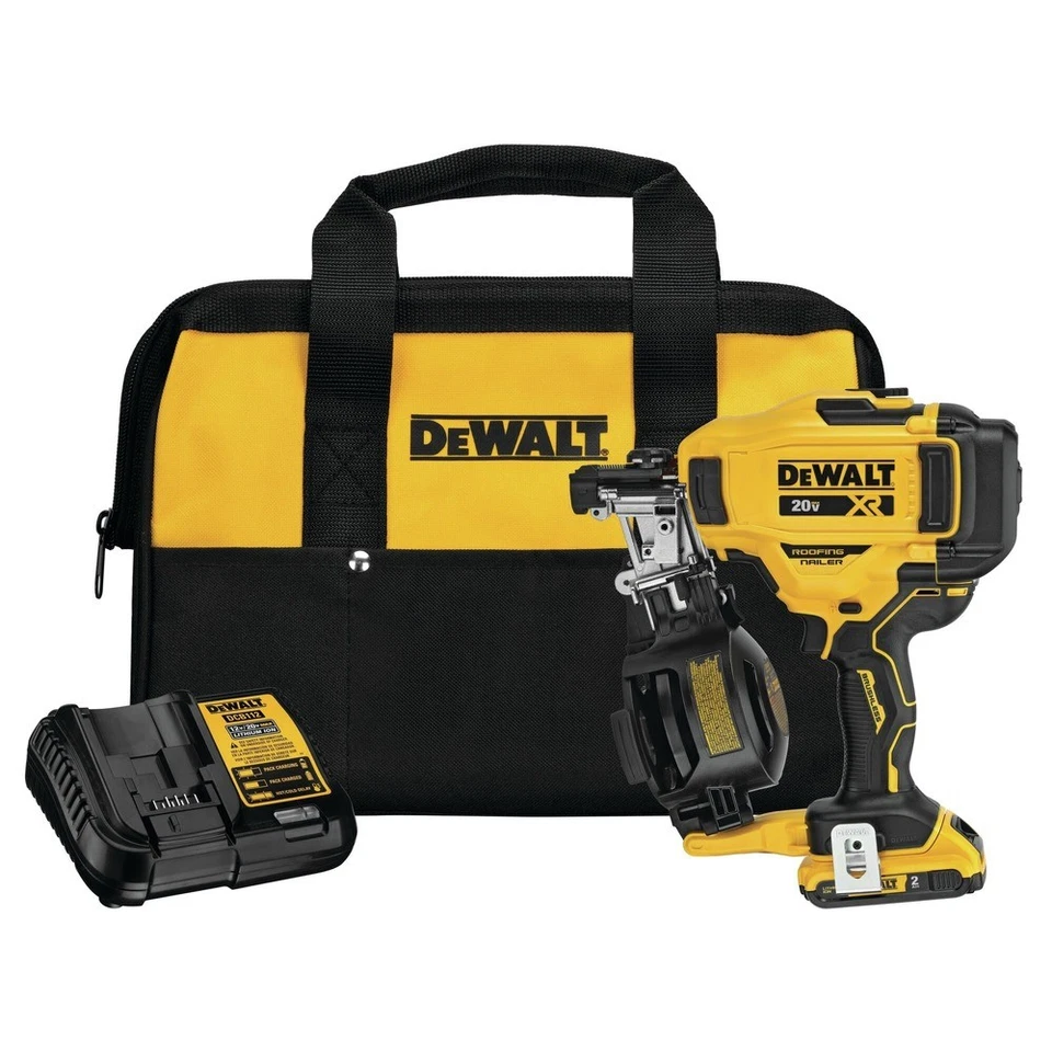 Kit de clavadora para techos bobina DEWALT DCN45RND1R 20V MAX BL (2Ah) certificado restaurado
