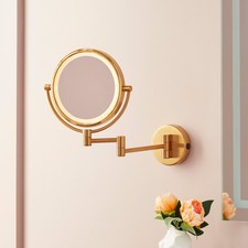 Signature Hardware SH662008BG Harbin Magnifying Double-Sided Wall-Mount Lighted