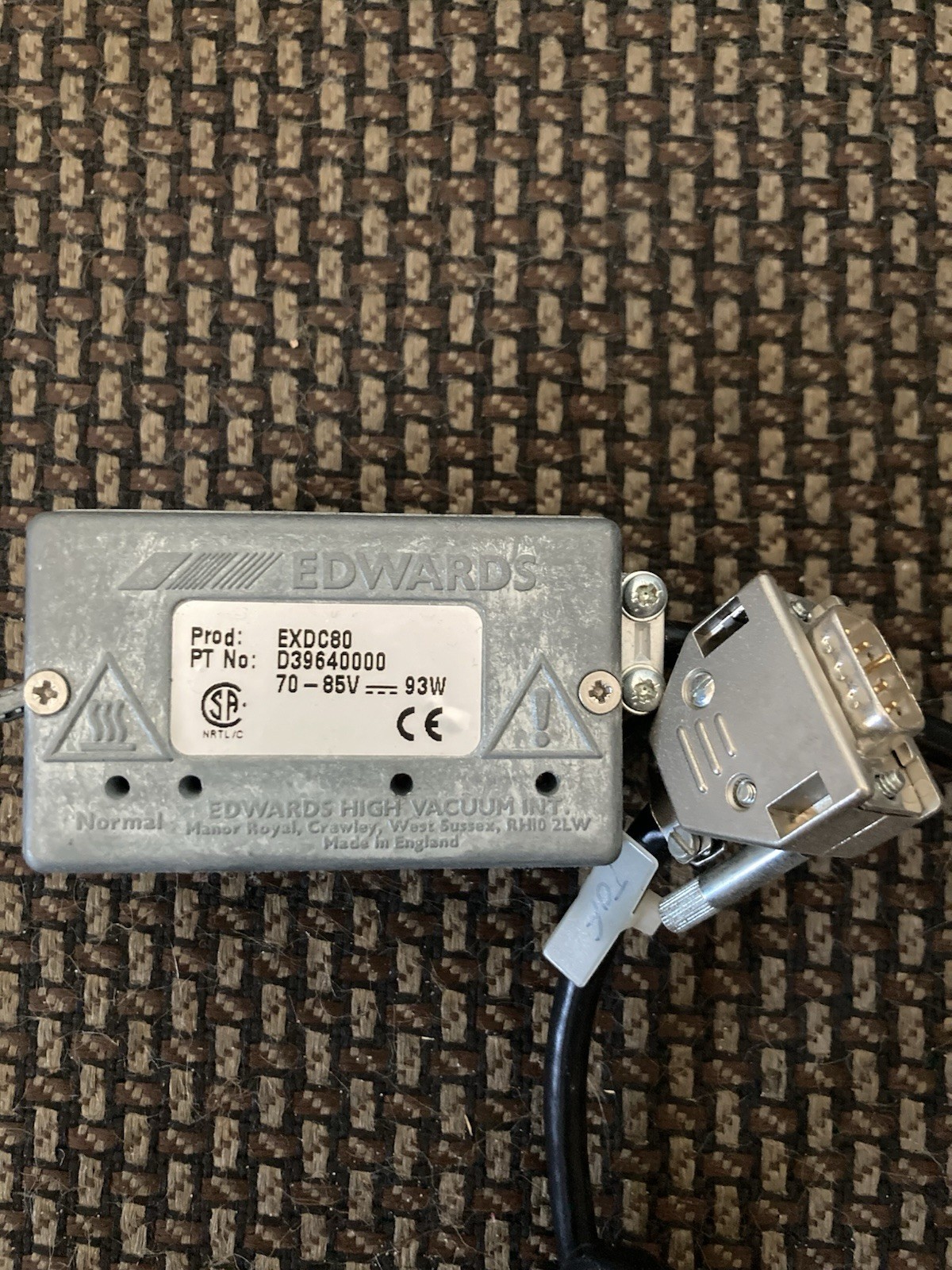 Edwards EXDC80 Turbomolecular Pump Drive Controller, 2’, For EXT Model Series
