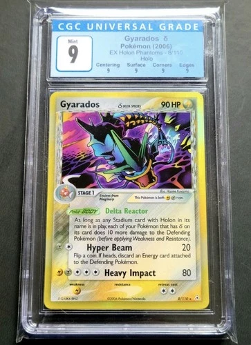 Pokémon TCG EX Holon Phantoms Gyarados 8/110 Holo Rare 2006 CGC 9 🔥
