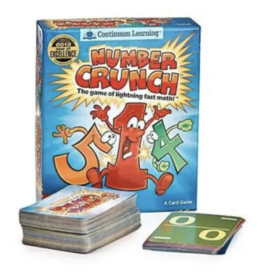 Continuum Games Number Crunch Game of Lightning Fast Math for Kids - BRAND NEW