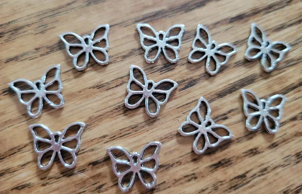 10 uds. Nuevo Brazalete Conector Mariposa Dijes Plata Tibetana Dije 16x13mm Foto 2 de 3