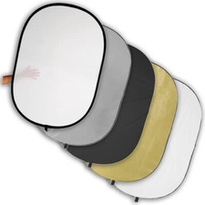 Fotodiox 48x72 5-in-1 Oval Reflector Pro, Premium Collapsible Disc, Soft S
