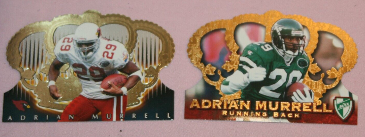 ADRIAN MURRELL LOT OF 2 1998 & 1996 CROWN ROYALE #3&CR108 NY JETS / ARIZONA