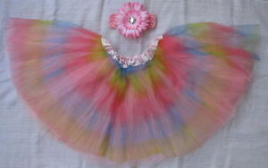Headband Rainbow Tutu Skirt Ballet Dance Tulle Girl Headband Rainbow Tutu Skirt Ballet Dance Tulle Girl
