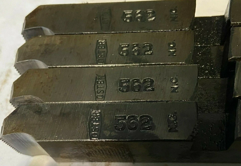 562 OSTER DIES,1/4-20 HSS, MATCHED SET OF 4, UNUSED BUT  RUST MARKS FROM STORAGE - Image 2 of 4