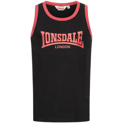 LONSDALE LONDON Tank Top ''Knockan'' | Black | Men's T-Shirt MMA Boxing