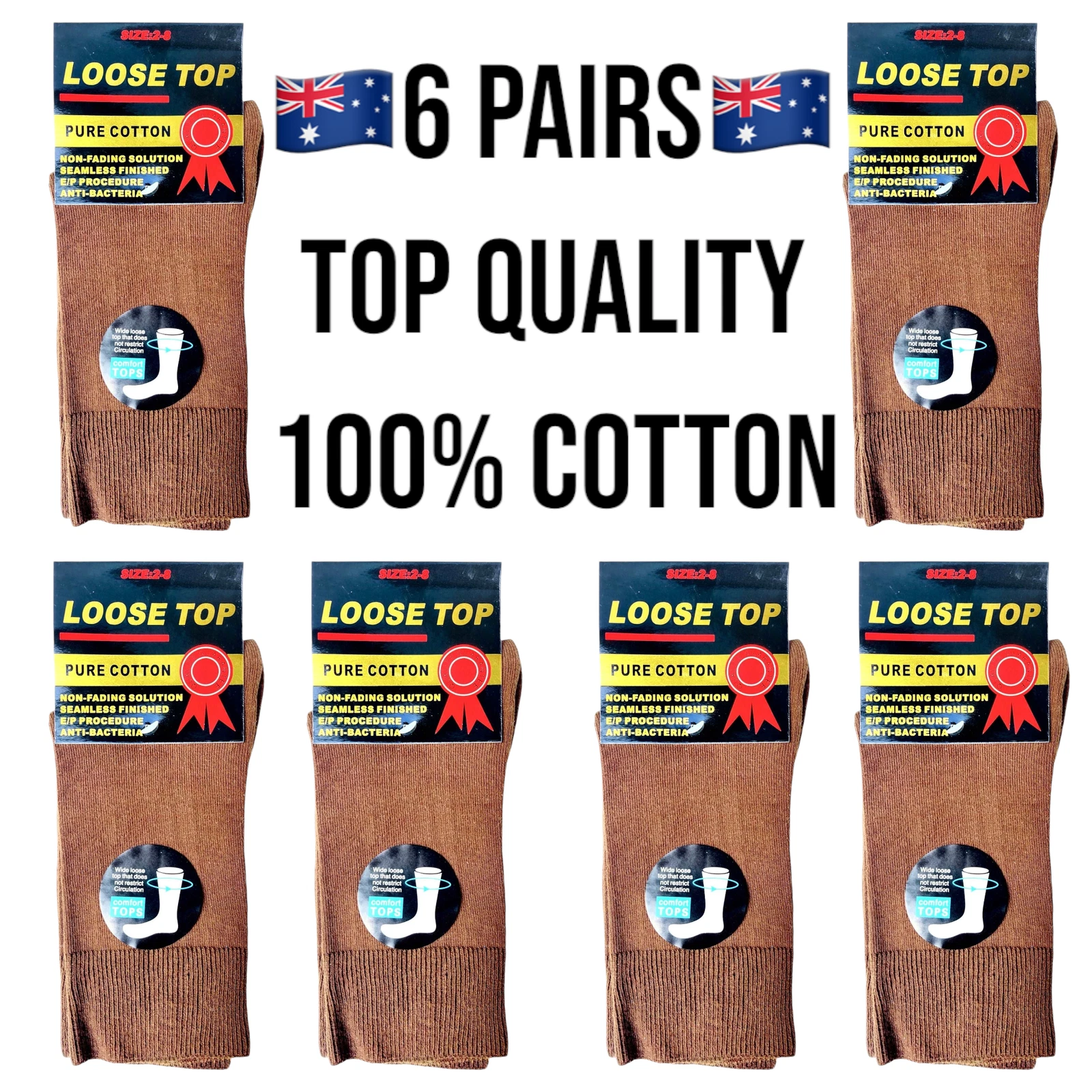 6Pr 100% Cotton Diabetic LOOSE TOP SOCKS Medical Circulation Size 2-8 6-11 11-14
Opens in a new wind