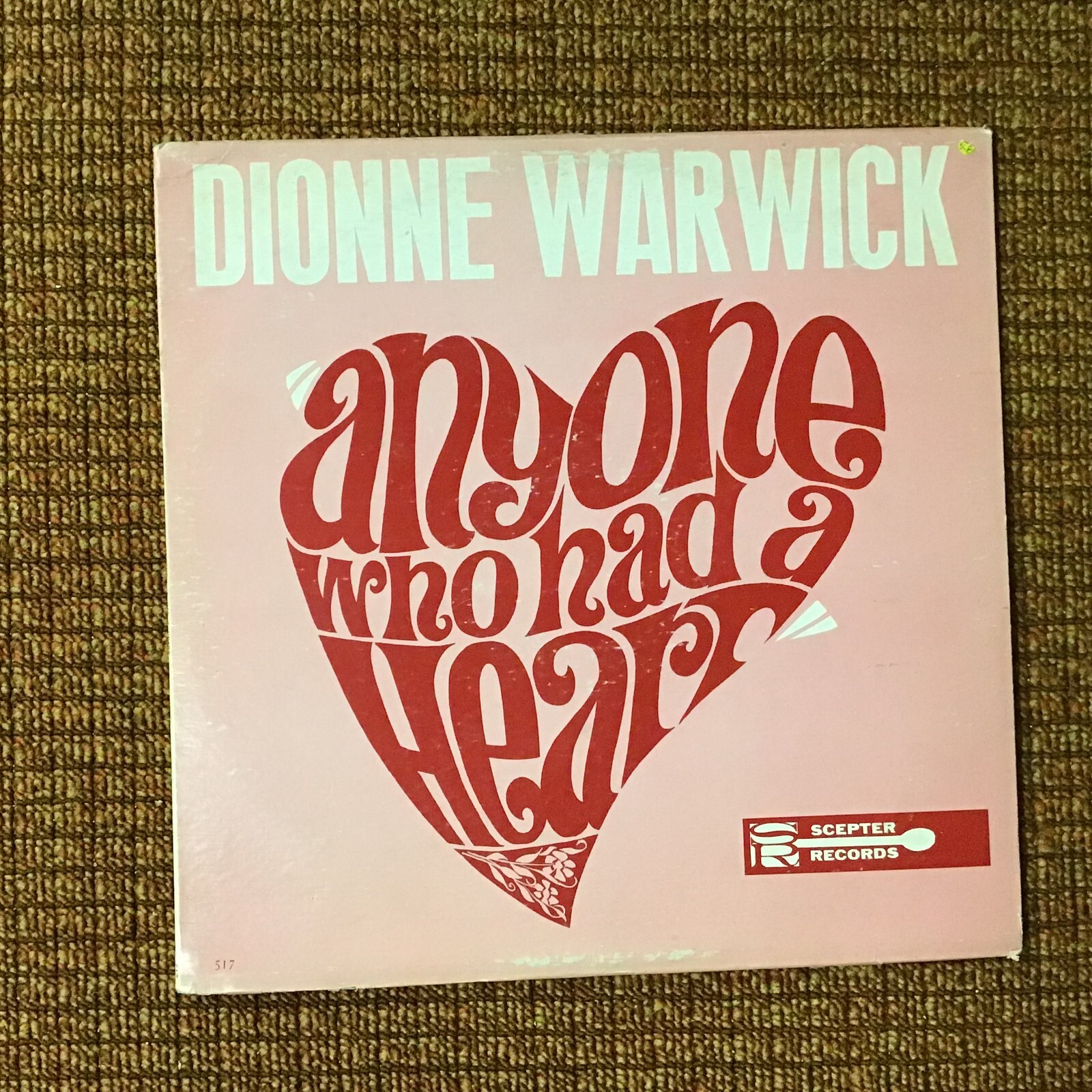 LP Dionne Warwick SCEPTER MONO 517  Anyone Who Had A Heart  VG+
