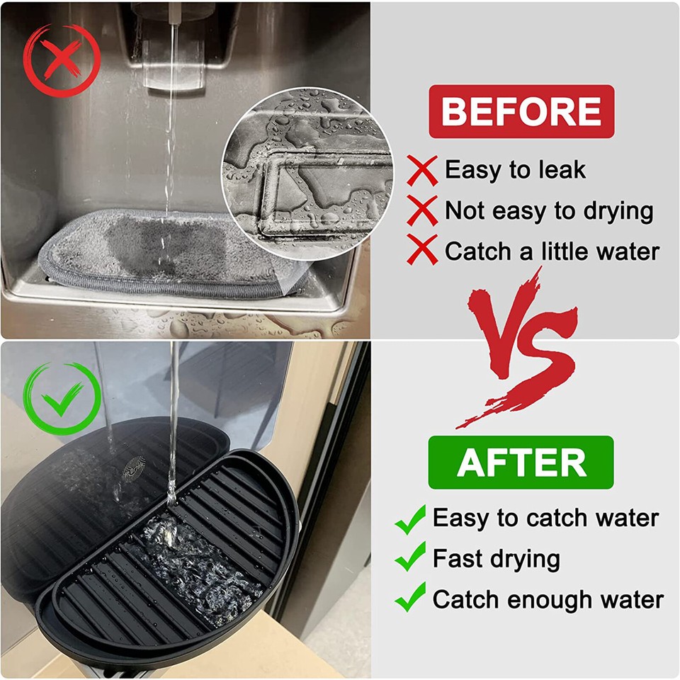 Refrigerator Drip Catcher Tray,Protector Ice and Water Dispenser Pan