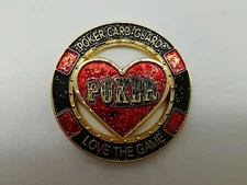 Heart Love The Game Poker Card Guard Hand Protector US Seller Fast Ship