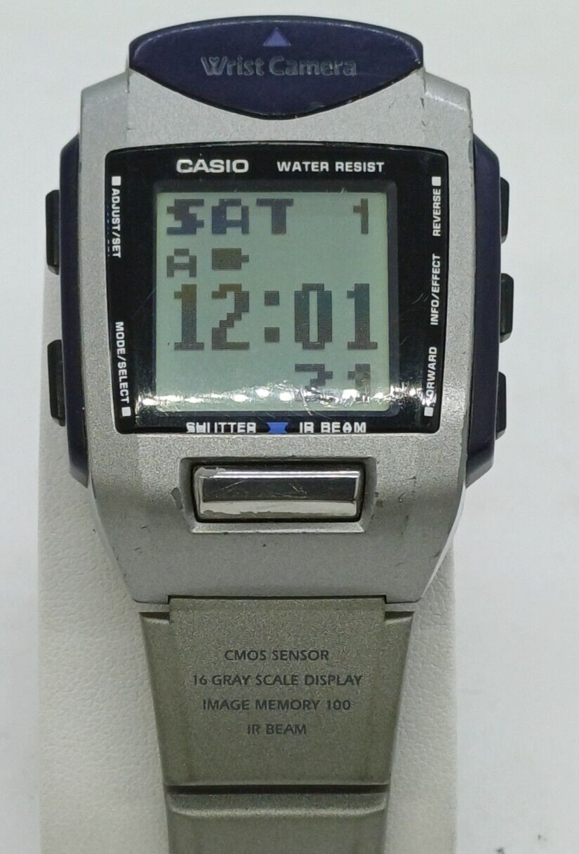VINTAGE CASIO WRIST CAMERA 2220 WQV-1 JAPAN WATCH NOT WORKING