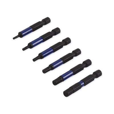 TiN Bit Schrauberbit hexagonal H2, H2,5, H3, H4, H5, H6 x HEX x 50 mm 1/4''