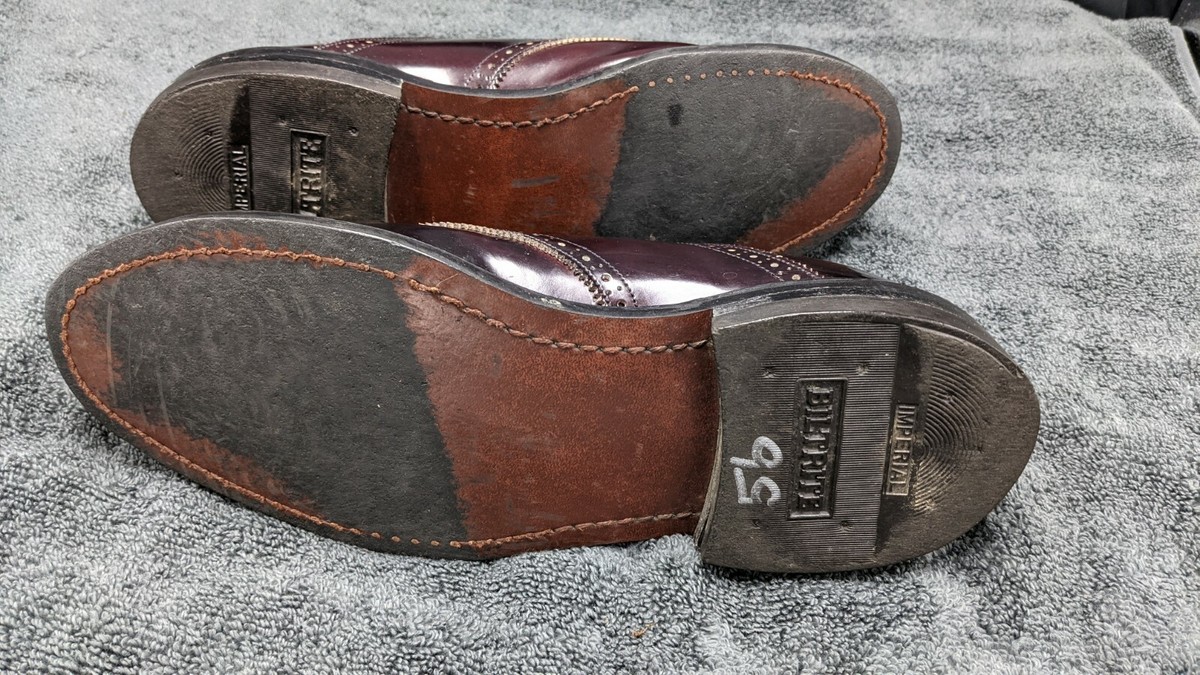 Stuart Mcguire Imperial Biltrite Burgundy Oxford Dress Shoes 