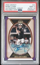 2022 Panini Legacy Purple Derek Carr Autograph #55  2/2  PSA 9 W/ 10 AUTO 🔥🔥🔥