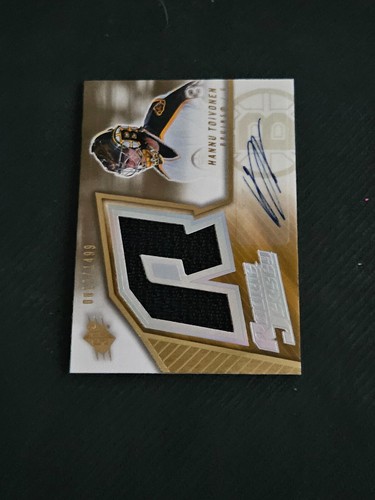 2005-06 UPPER DECK UD SPX HANNU TOIVONEN #158 #ed 813/1499 ROOKIE AUTO JERSEY RC