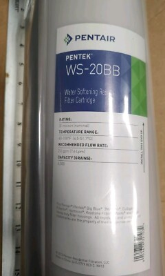 New & Sealed Pentair Pentek WS-20BB 20 Inch Water Softening Filter 155321-43