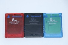 OEM SONY PLAYSTATION 2 PS2 MEMORY CARD SPCH-10020 8MB PICK YOUR COLOR DATA CLEAR