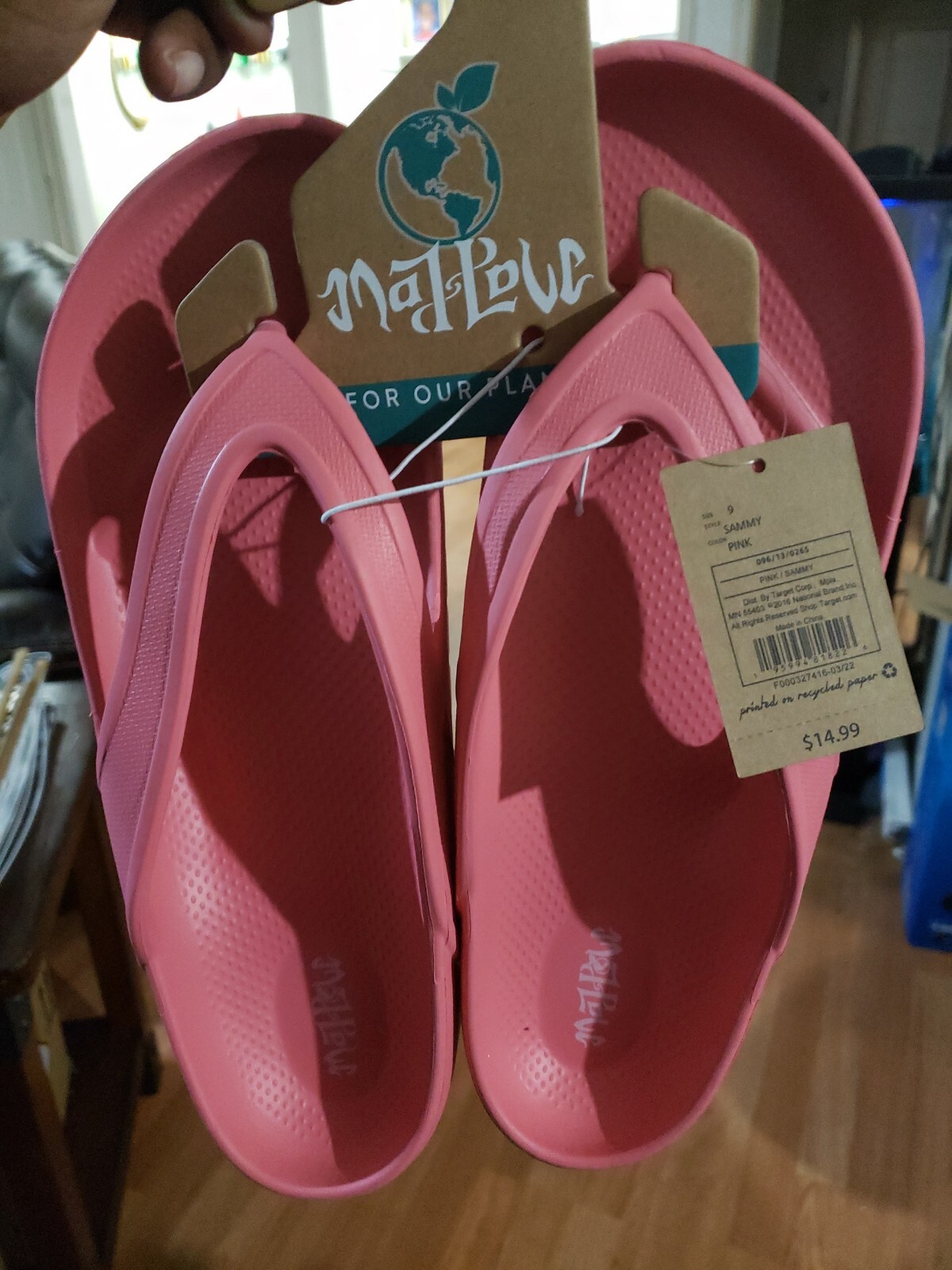 Mad Love Sammy Pink Flipflop Sandals Size 9 | eBay