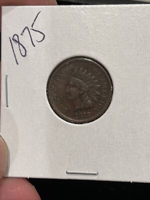 1875 Indian Head Small Cent Penny XF Nice Original Coin !!!!