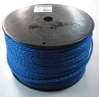 "Unicord 8 Strang Diamant Geflochtenes Mono Polypropylen Seil Blau 3/8\" X 1000 Ft"