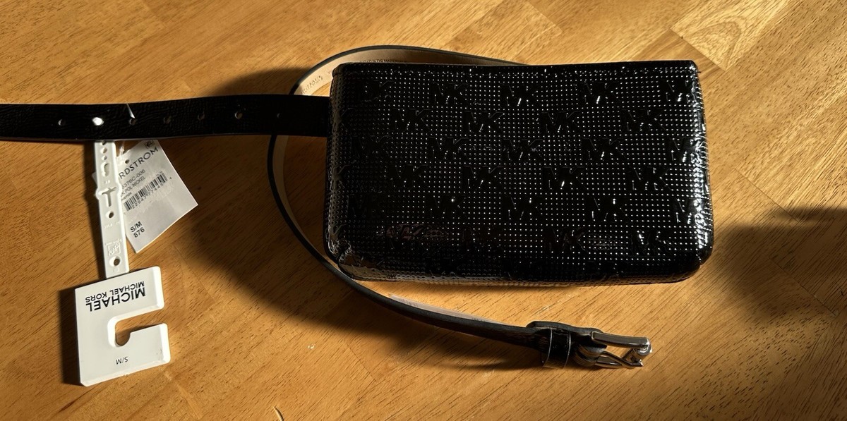 Michael Kors belt pouch/bag signature MK shiny black S/M  display picture 3