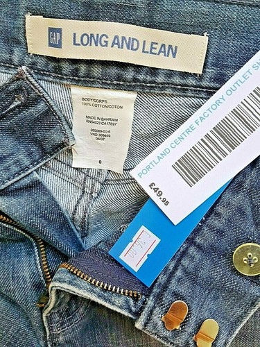 GAP LONG & LEAN Womans Blue Denim SHORTS - Long & Lean - Waist 29" - UK10/12 - Picture 3 of 9