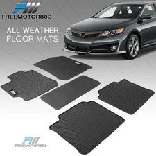 Fits 12-17 Toyota Camry Latex Auto Floor Mats Liner All Season Carpet Black 5PC