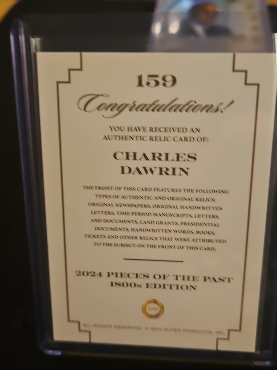 2024 Pieces of the Past 1800's Edition Charles Darwin Hand