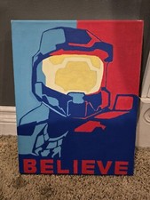 Halo art Master Chief BELIEVE canvas