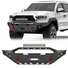 For 2016-2023 Toyota Tacoma Steel Front Bumper W/winch Plate & Led Lights New