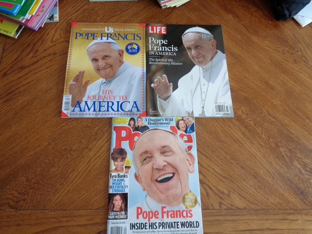 (3)  POPE FRANCIS  2015 MAGAZINES US SPECIAL EDITION,LIFE,PEOPLE   NEW $32