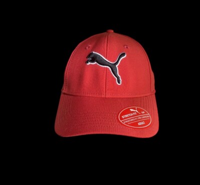 PUMA Men's Dillon Fitted Stretchfit Cap Hat Red Size S/M NWOT | eBay