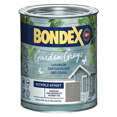 BONDEX GARDEN GREYS LASUR 0.75 LTR Holzlasur Dünnschichtlasur Aussen