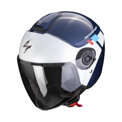 NEU Scorpion Motorradhelm Jethelm EXO-City II Mall blau-weiss ECE R22.06 