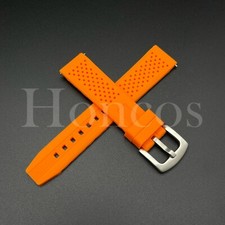 22 MM Orange Rubber Watch Strap Fits For The Blancpain X Swatch Arctic Ocean