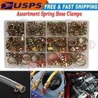 165x Assorted Spring Hose Clamps Set Fuel Water Line Pipe Air Tube Clip Fastener