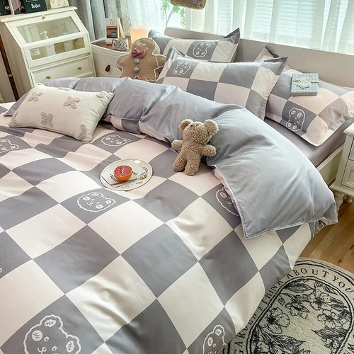 3/4pcs Cute Cartoon Fruit Bedding Set Flat Bed Sheet Duvet Cover Pillowcase - Bild 26 von 48