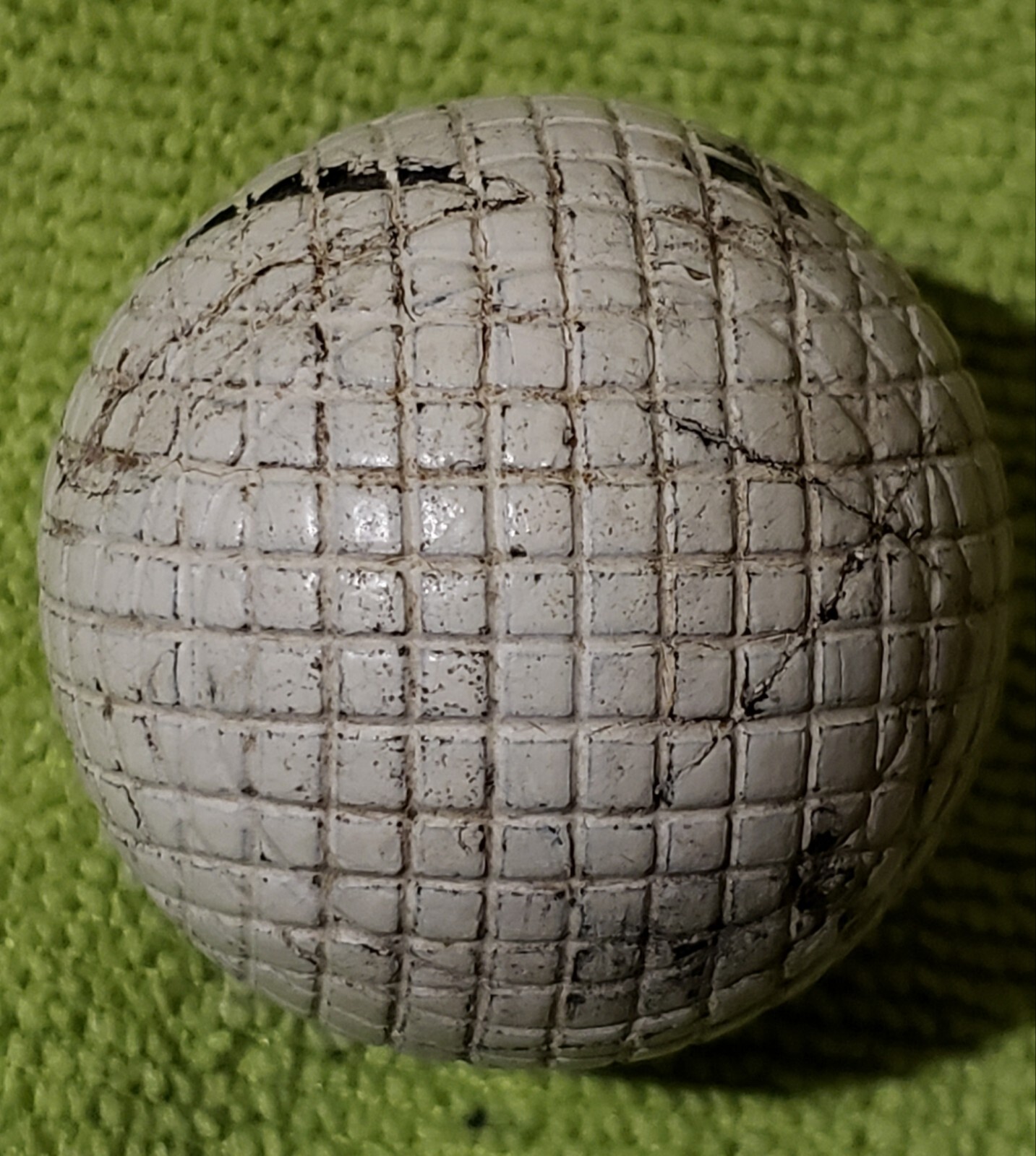 RARE Antique C. BAIN Gutta Percha Golf Ball, 1800s, Original Paint No