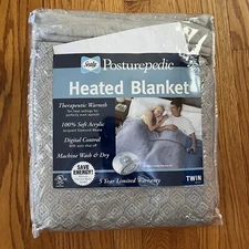 Sealy Posturepedic Digital Control Heated Blanket TWIN Size Green Clover