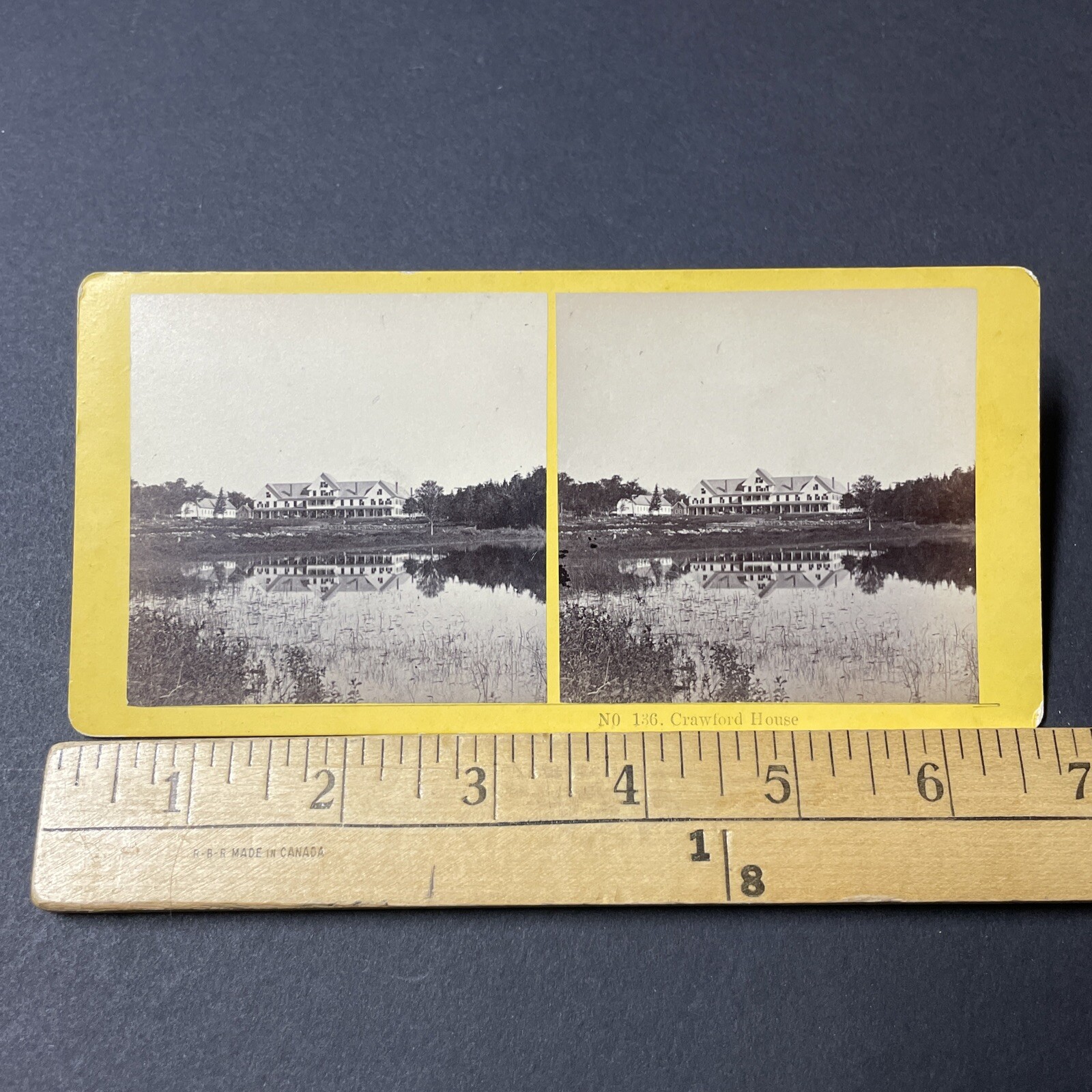 Antique 1870s Crawford House Hotel New Hampshire Stereoview Photo Card