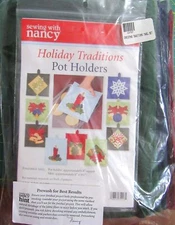 Sewing with Nancy "Holiday Traditions Pot Holders" Quilt Kit