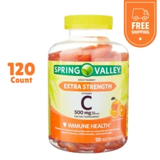 Spring Valley Extra Strength Vitamin C, 500 Mg Vegetarian Gummies, 120 Count NE