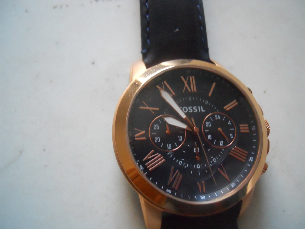 Fossil Chronograph men's leather,quartz,battery water resistant