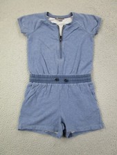 VINCE Romper Shorts Girls Youth M Blue Fleece Jumpsuit Medium Kids
