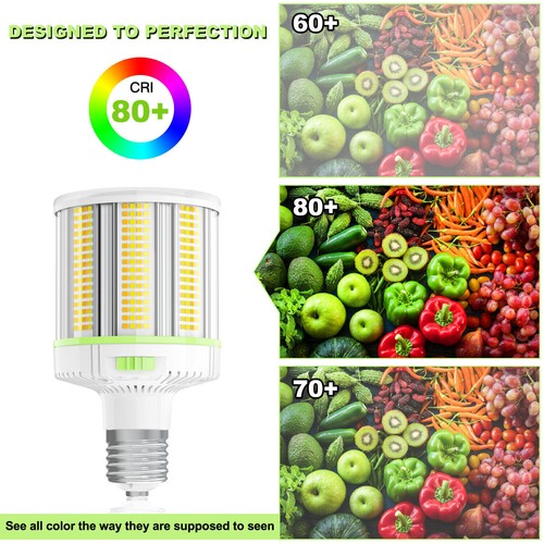 6 Pack 80W LED Corn Light Bulb E39 Base, Warehouse Workshop Lamps Adjuatable CCT - Picture 13 of 15